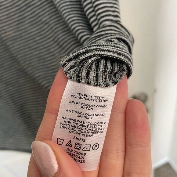 Loft long sleeve black and white striped cowl neck - Picture 2 of 4